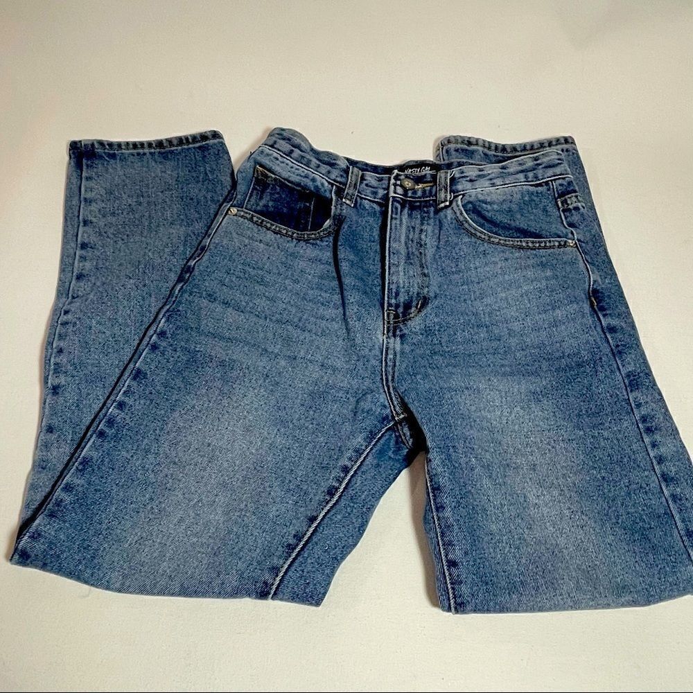 Nasty Gal Jeans UK size 6 EU 34 medium rinse crop 28”